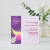 Invitation Sassy Peacock Feather Fête des mariées Silhouette (Debout devant)