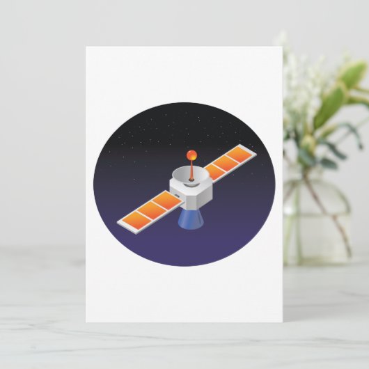 Invitation Satellite dans l'espace (Debout devant)