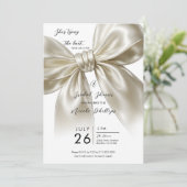 Invitation Satin Bow Attache La Fête des mariées Knot Posh (Debout devant)