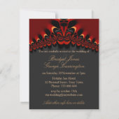 Invitation Satin gothique rouge+Faire-part de mariage noir (Dos)