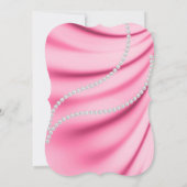 INVITATION SATIN ROSE, DIAMONDES & PEARLS ÉLÉGANT MARIAGE 2 (Dos)