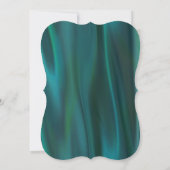 Invitation Satin turquoise avec Fête des mariées Peacock blan (Dos)