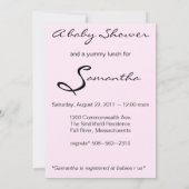 Invitation S'attendre à l'invitation de baby shower de maman (Dos)