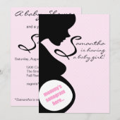 Invitation S'attendre à l'invitation de baby shower de maman (Devant / Derrière)