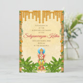 Invitation Satyanarayan pour la cérémonie indienne (Debout devant)