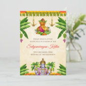 Invitation Satyanarayan pour la puja indienne (Debout devant)