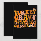 Invitation Sauce de dinde haricots et rouleaux laisse-moi voi (Devant / Derrière)