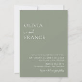 Invitation sauge vert simple (Devant)