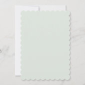 Invitation Sauge Verte Baby Shower avec un Simple Nœud (Dos)