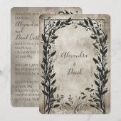 Invitation Saule vintage (Devant / Derrière)