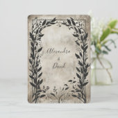 Invitation Saule vintage (Debout devant)