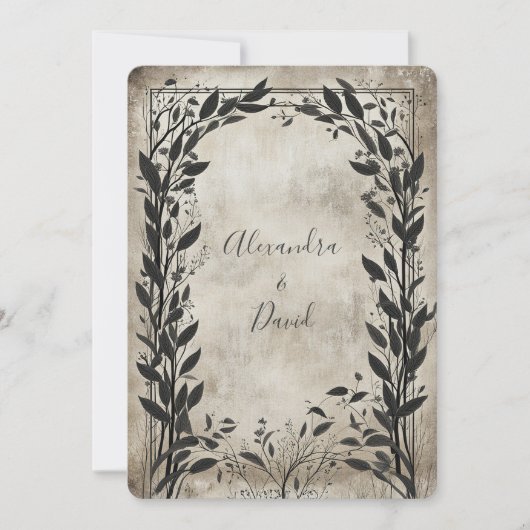 Invitation Saule vintage (Devant)