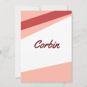 Invitation Saumon Angles simples (Dos)