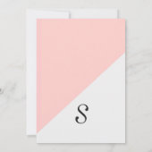 Invitation Saumon clair rose et gris deux tons (Dos)