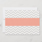 Invitation Saumon & fleurs turquoise Baby shower Floral (Dos)