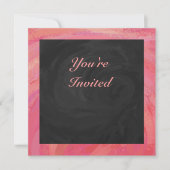 Invitation Saumon Swirl et Black Party (Devant)