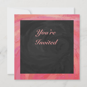 Invitation Saumon Swirl et Black Party