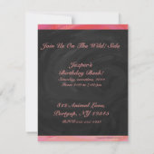 Invitation Saumon Swirl et Black Party (Dos)