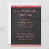 Invitation Saumon Swirl et Black Party (Dos)