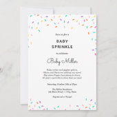 Invitation Saupoudrage coloré Bébé Sprinkle (Devant)