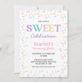 Invitation Saupoudrage multicolore Sweet Celebration Annivers (Devant)