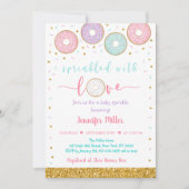 Invitation Saupoudré D'Amour Pink Gold Pastel Bébé (Devant)