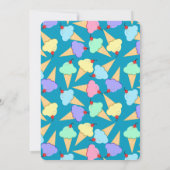 Invitation Saupoudré de Baby shower de cônes de crème glacée  (Dos)