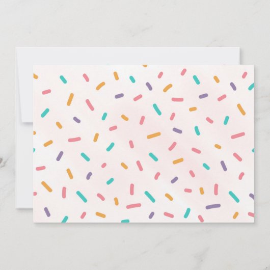 Invitation Saupoudré de beignets sucré un 1er anniversaire fê (Dos)