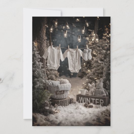 Invitation Saupoudré de neige | Félicité givré (Devant)