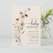 Invitation Saupoudrer bébé Boho (Debout devant)