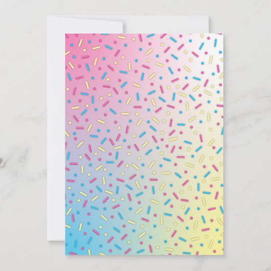 Invitation Saupoudrer Confetti Baby Sprinkle (Dos)