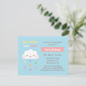 Invitation Saupoudrer d'amour, de nuage et de Baby shower de  (Debout devant)