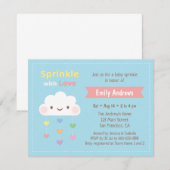Invitation Saupoudrer d'amour, de nuage et de Baby shower de  (Devant / Derrière)