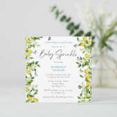 Invitation Saupoudrer de Baby shower de citron d'été moderne (Debout devant)
