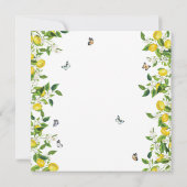 Invitation Saupoudrer de Baby shower de citron d'été moderne (Dos)