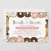 Invitation Saupoudrer de Baby shower moderne pour les beignes (Devant)