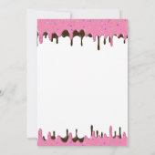 Invitation Saupoudrer de bébé à glaçage rose (Dos)