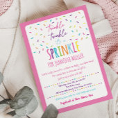 Invitation Saupoudrer de bébé rose