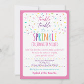 Invitation Saupoudrer de bébé rose (Devant)