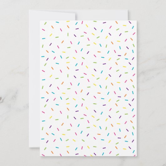 Invitation Saupoudrer de bébé rose (Dos)