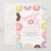 Invitation Saupoudrer de beigne saupoudrée d'amour (Devant / Derrière)