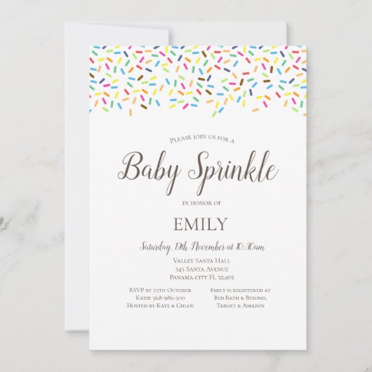 Invitation Saupoudrer de crème glacée (Devant)