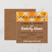 Invitation Saupoudrer De Fête des mariées De Fête D'Amour D'A (Devant / Derrière)