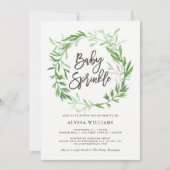 Invitation Saupoudrer de Feuilles botaniques verts (Devant)