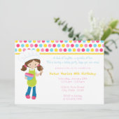 Invitation Saupoudrer de Fun Baking Girls Anniversaire Invita (Debout devant)