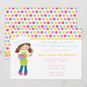 Invitation Saupoudrer de Fun Baking Girls Anniversaire Invita (Devant / Derrière)