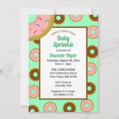 Invitation Saupoudrer de menthe verte Retro Baby Sprinkle (Devant)