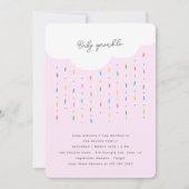Invitation Saupoudrer de nuage et de bonbon rose saupoudrer b (Devant)