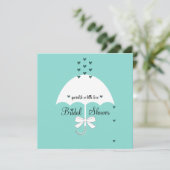 Invitation Saupoudrer l'amour Turquoise Blue Party Douche (Debout devant)