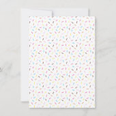 Invitation Saupoudrer le ballon à huile de Donut 1er annivers (Dos)